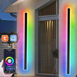 Dropshipping Warm White RGB RGBW Wifi Outdoor Exterior Sconces Linear Wall Lamp 240CM 150CM 120CM Long Strip LED Wall Light