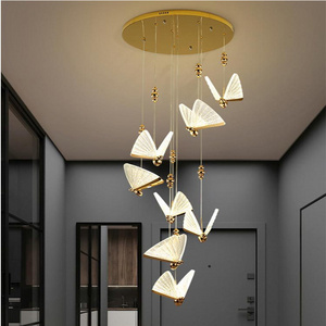 Nordic Modern Indoor Hanging LED Pendant Lighting for Home Living Room Hotel Butterfly Chandelier Light