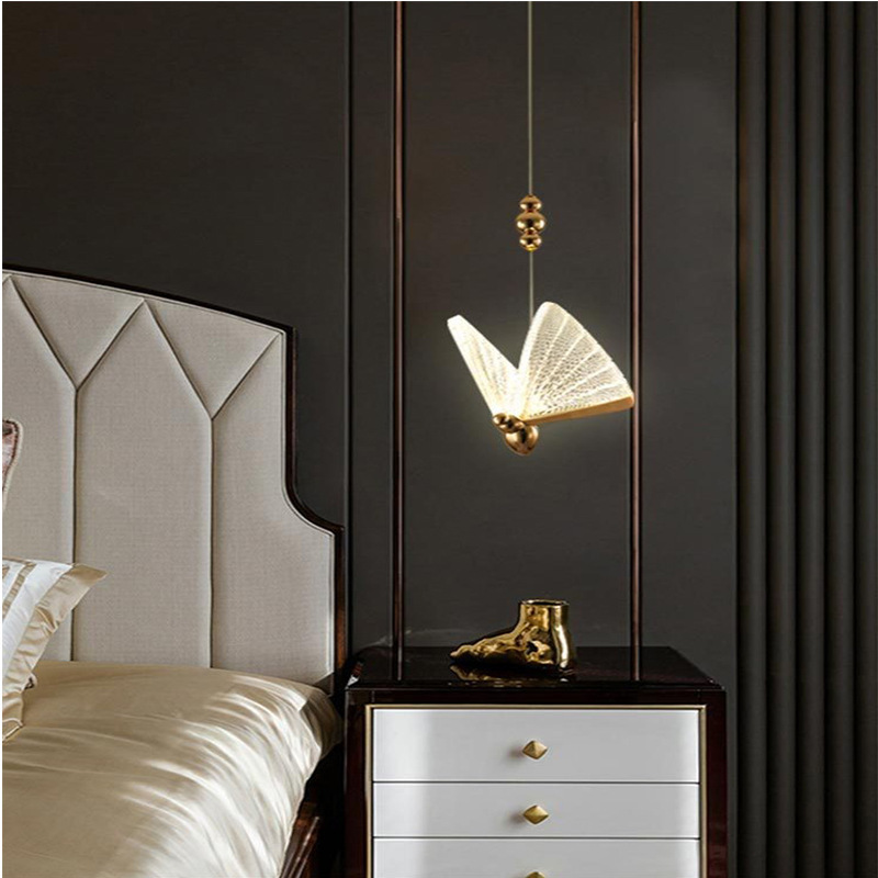 Nordic Modern Indoor Hanging LED Pendant Lighting for Home Living Room Hotel Butterfly Chandelier Light