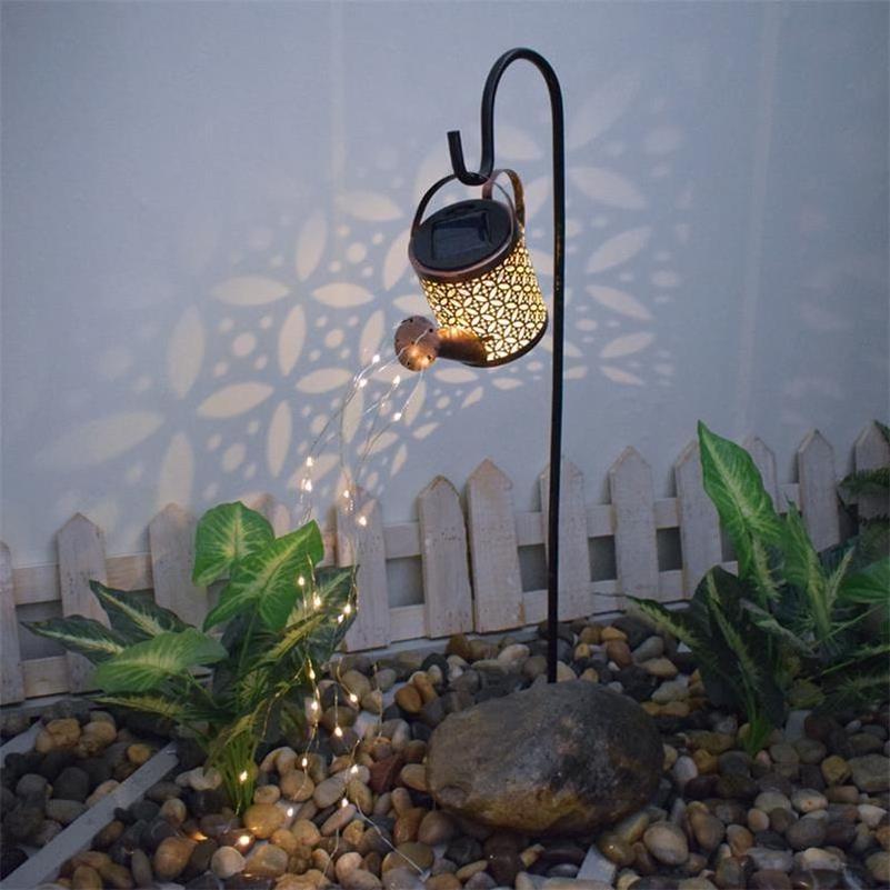 Modern Solar LED Watering Can Lamp Sprinkles Art Light Decoration Outdoor Waterproof Solar LED Garden Lawn Light