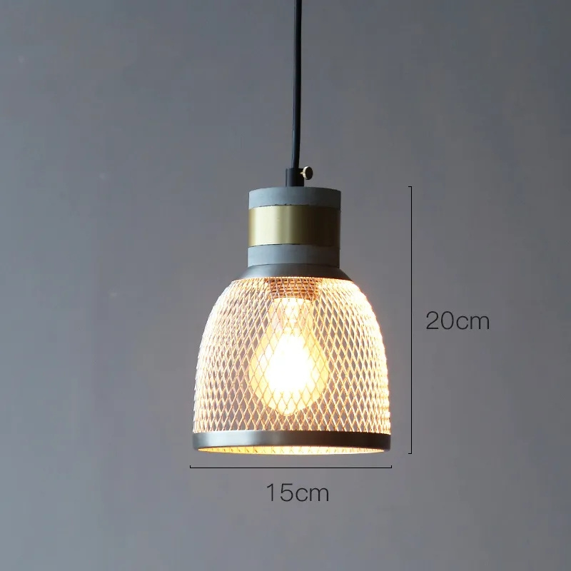 Industrial LED Pendant Light Retro Cement Hanging Fixture Living Room Bedroom Illumination Bar Dining Room Decor Lamp