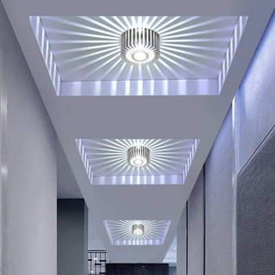 Modern LED Ceiling Light 3W RGB Art Decoration LED Ceiling Porch Lights