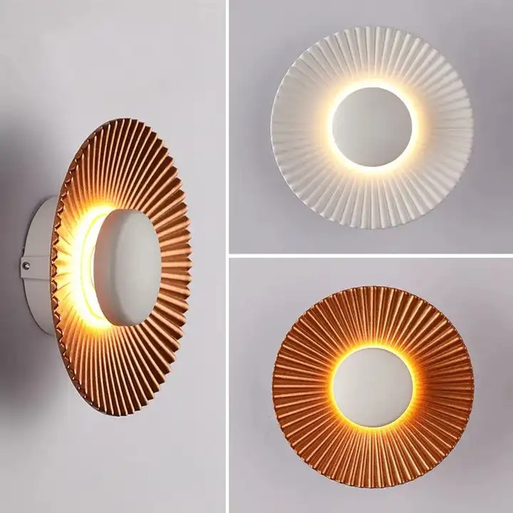 5W Round Shape Metal LED Wall Light Creative For Bedroom Modern Wall Light For Home Indoor