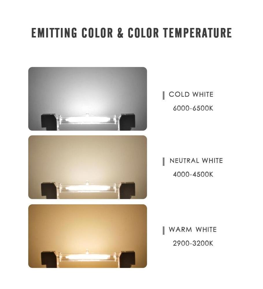 LED R7S Glass Tube COB Bulb 78MM 8W 118MM 13W R7S Corn Lamp J78 J118 Replace Halogen Light 50W 90W AC 220V 230V