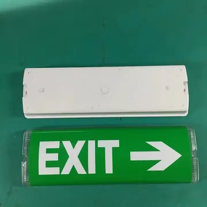 Custom LED Exit Sign Emergency Light Waterproof IP65 Battery Powered LED Fire Emergency Exit Fluorescent Emergency Lights