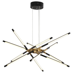 LED Pendant Lamp for Household Lighting LED Linear Pendant Lighting Minimalist Gold Black Chandelier