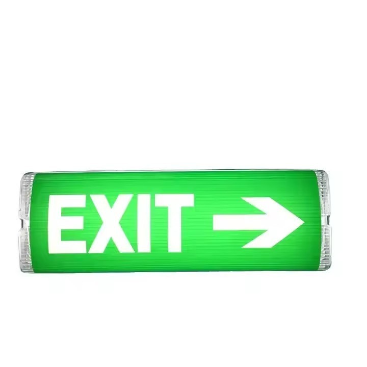 Custom LED Exit Sign Emergency Light Waterproof IP65 Battery Powered LED Fire Emergency Exit Fluorescent Emergency Lights