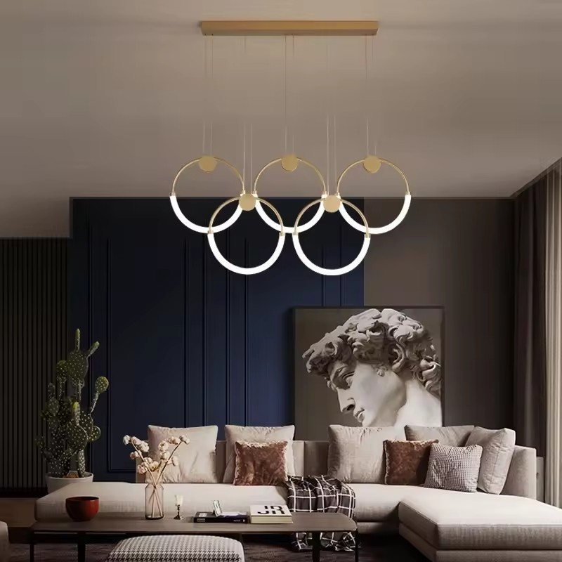 Customized Modern Acrylic Dining Table Living Room Bedroom Kitchen LED Chandelier Pendant Light