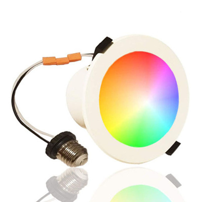 4 Inch Round RGB Recessed Ceiling Color Changing APP Control WIFI LED Bulb Smart Downlight wifi downlight