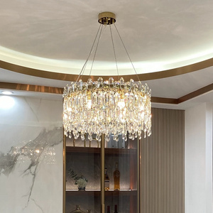 New Arrival Dropshipping K9 Crystal Pendant Light for Living Room Bedroom Light Luxury Chandelier