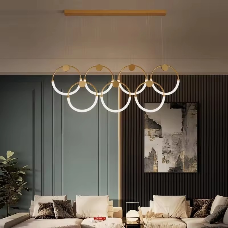 Customized Modern Acrylic Dining Table Living Room Bedroom Kitchen LED Chandelier Pendant Light