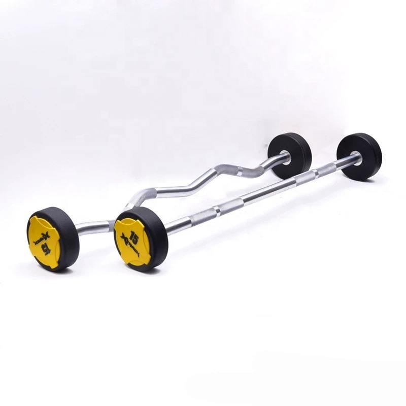 Fitness Equipment Different Weight Fixed Barbell Straight Curl CPU Barbell set for gym