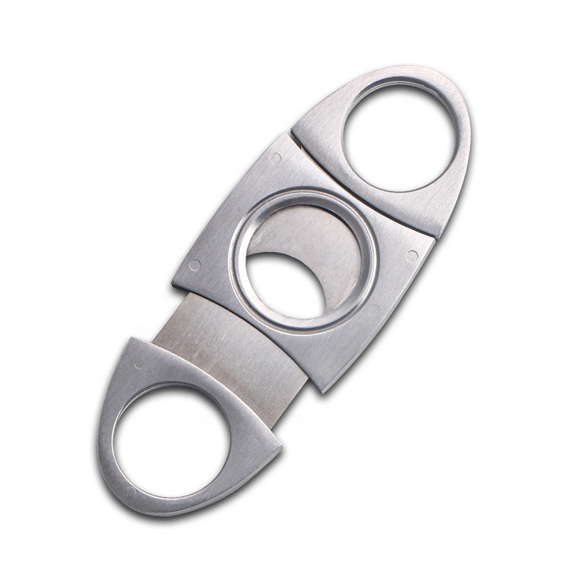 High Quality Smoking Cutter Case Metal Mini Custom Logo Luxury V Cut Cigar Cutters