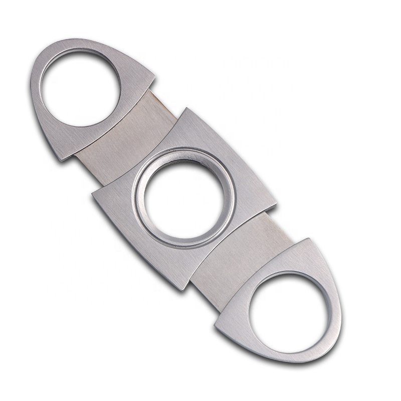 High Quality Smoking Cutter Case Metal Mini Custom Logo Luxury V Cut Cigar Cutters