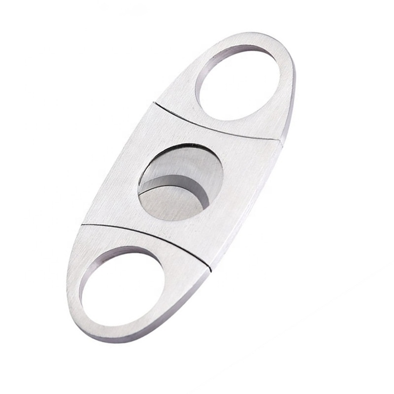 High Quality Smoking Cutter Case Metal Mini Custom Logo Luxury V Cut Cigar Cutters