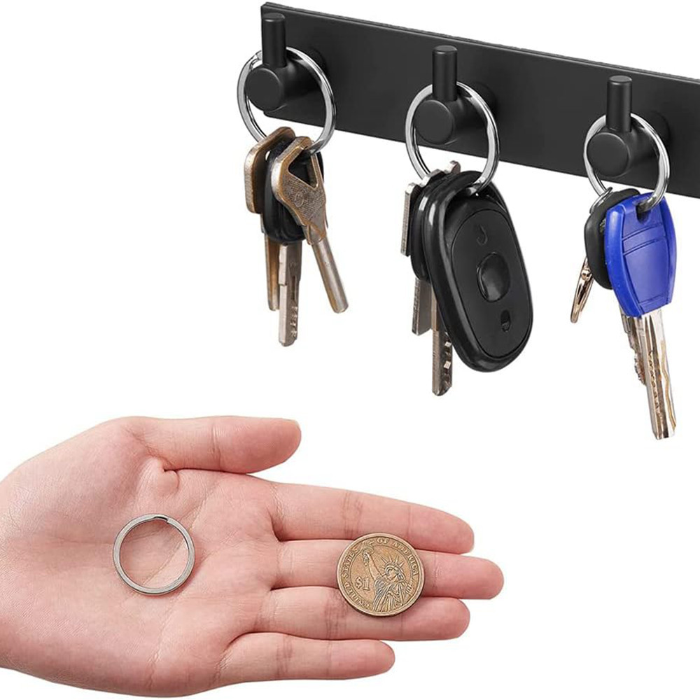 Wholesale Keychain Accessories Kinds of Size Flat Keyrings ,304 Stainless Steel Split Flat Key ring