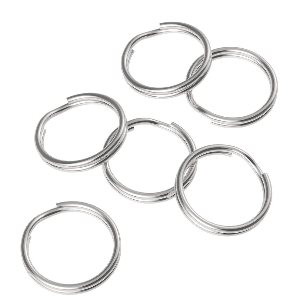 Wholesale Keychain Accessories 25mm Mini Split Jump Ring with Double Loops Small Metal keyring , Iron nickel plated Key ring