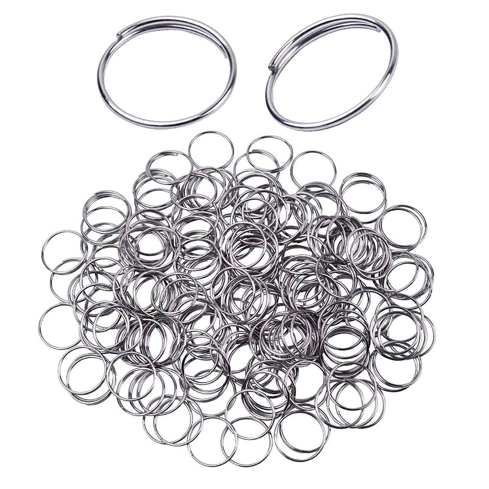 Wholesale Keychain Accessories 25mm Mini Split Jump Ring with Double Loops Small Metal keyring , Iron nickel plated Key ring