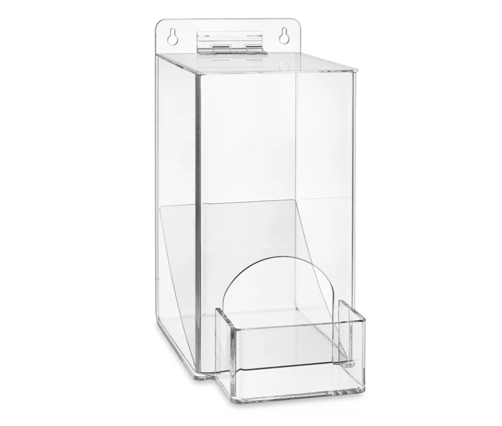 Tabletop Acrylic Shoe Covers Gloves Hairnets Earplugs Storage Dispenser Wall Mounted Acrylic Earplug Dispenser