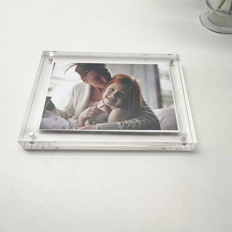 Acrylic transparent digital acrylic photo frame 4x6 acrylic magnetic photo frame