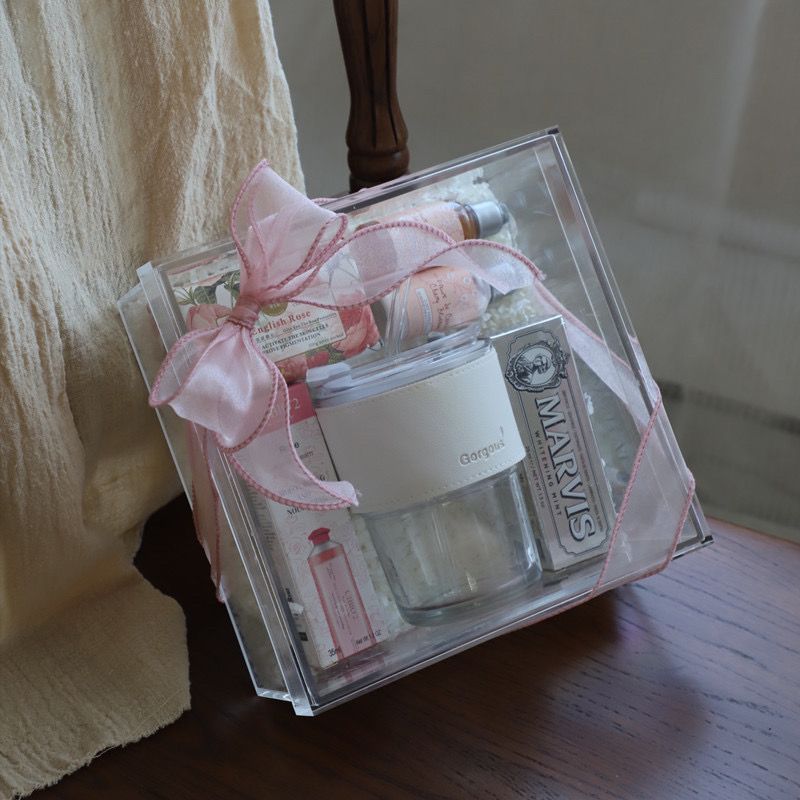 Wholesale Transparent Wedding Acrylic Display Gift Box Clear Rectangle Storage Box with Lid