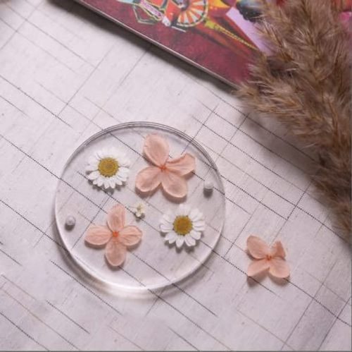 Art blue acrylic placemats creative ins water coaster cute household tableware mat dormitory non-slip insulation tea coaster