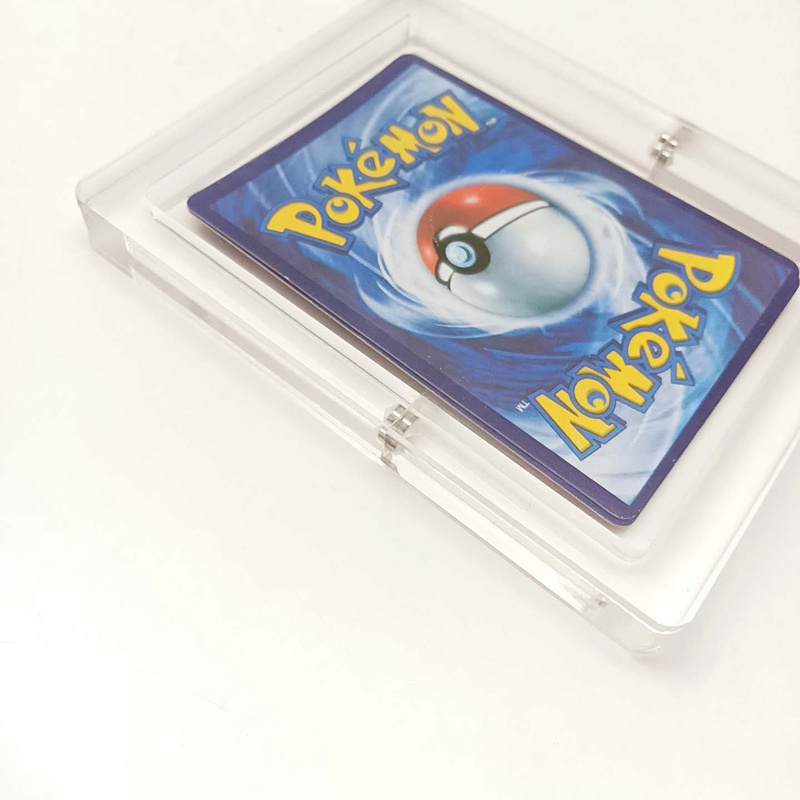 Factory customization hot sale magnetic protective cases acrylic pokemon display box acrylic case for pokemon cards