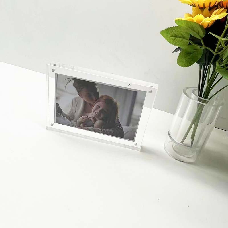 Acrylic transparent digital acrylic photo frame 4x6 acrylic magnetic photo frame