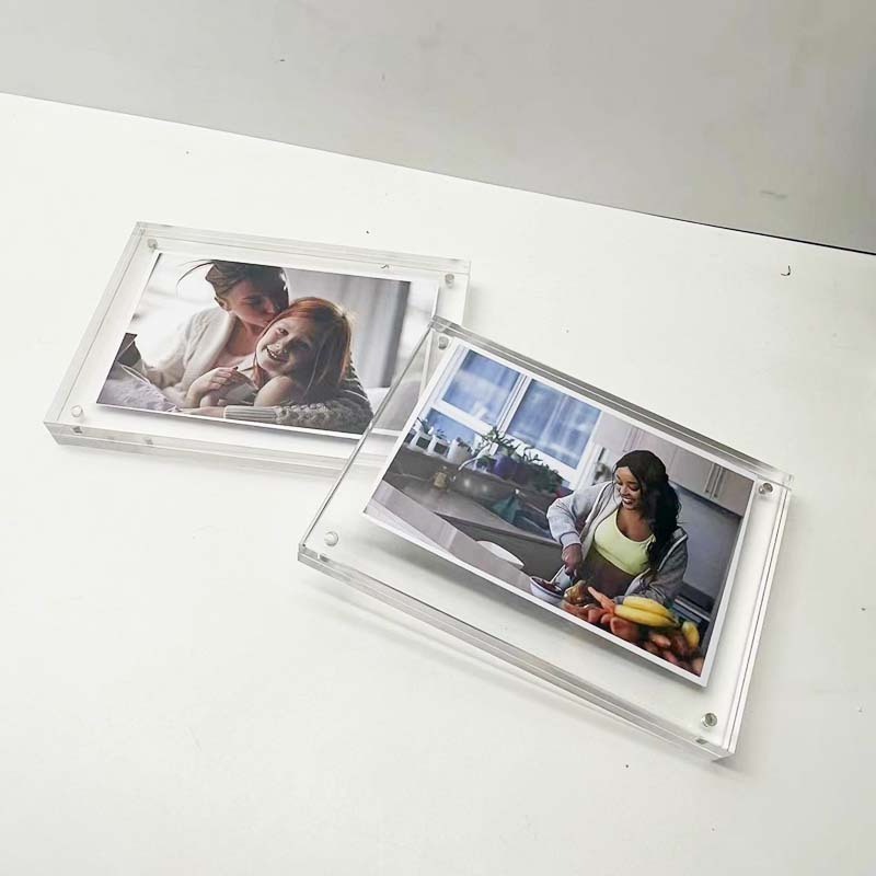 Acrylic transparent digital acrylic photo frame 4x6 acrylic magnetic photo frame