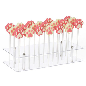 21 Holes Lollipop Display Stand Acrylic Clear Pop Display Holder for Weddings Baby Showers Birthday