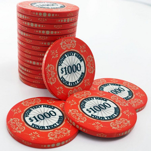 Professional Custom Cheap gambling games logo casino ceramic poker chips  manufacturers