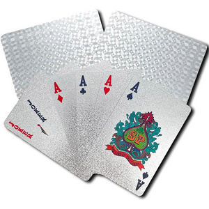 Custom Printed Pvc Material Water Proof Poker Playing Cards High Quality Eco-Friendly Sliver Dollar Cards