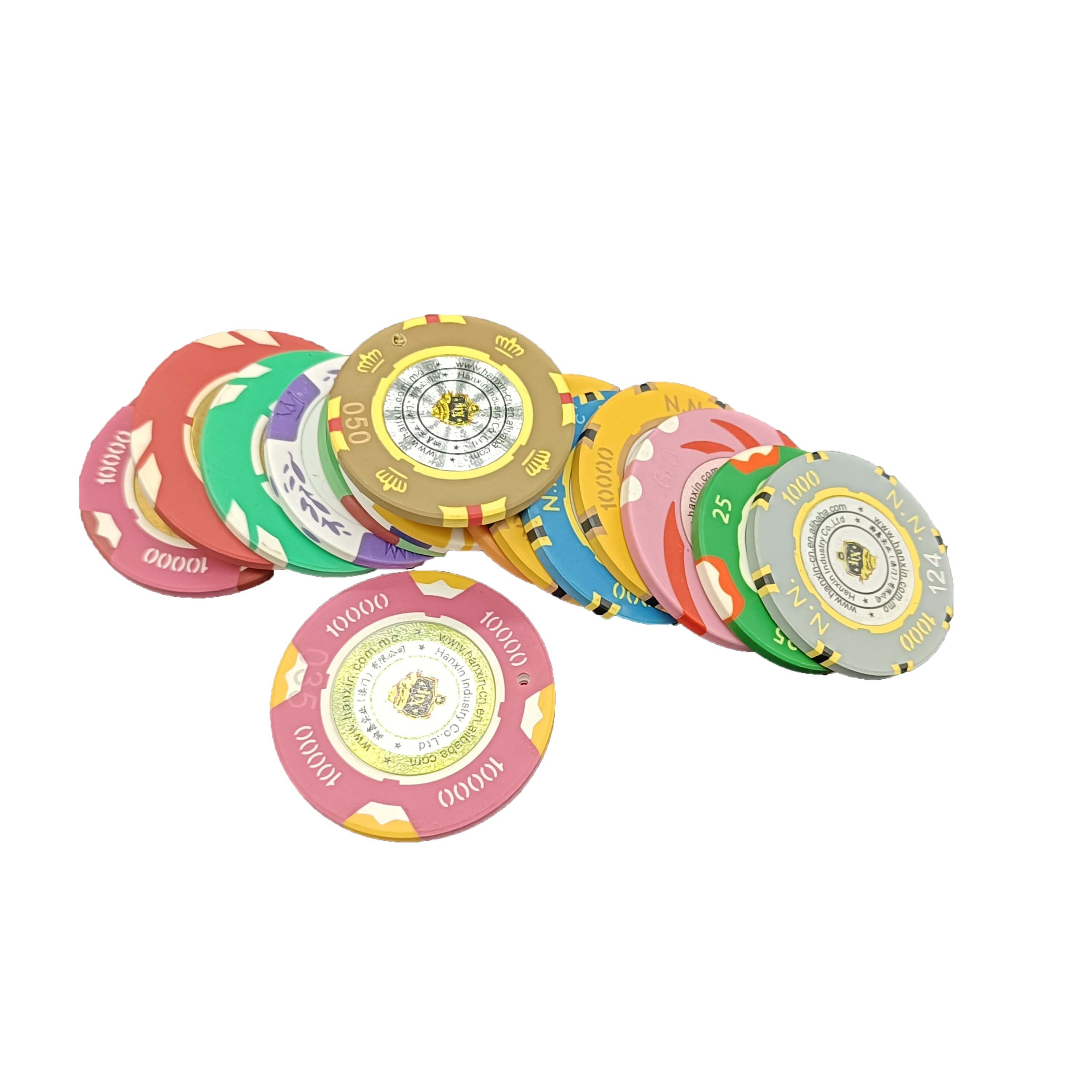 Customized  High Quality Ceramic Material Aria Casino Poker Chips with custom logo