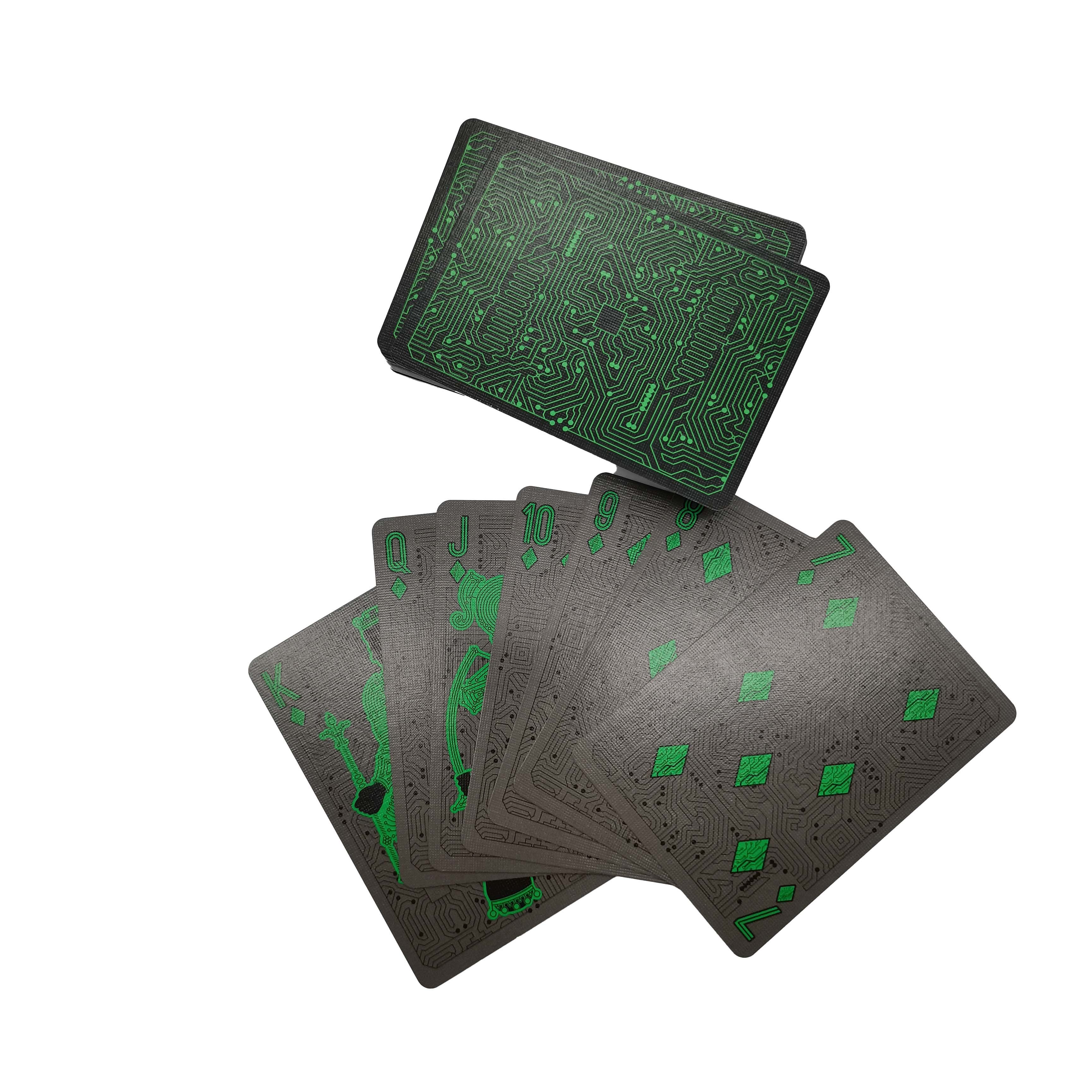 Best quality quiet antique playing cards custom printing front and back full color mahjong barcode poker playing cards