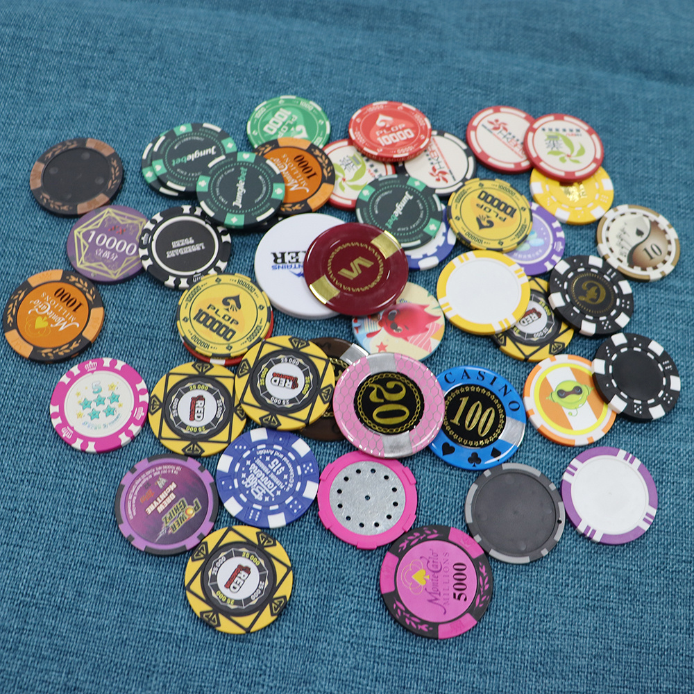 Custom Poker Chips Logo Set Box Ceramic Casino Clay 1000 Maker Poker Chips Set 500 Chips Aluminum Box