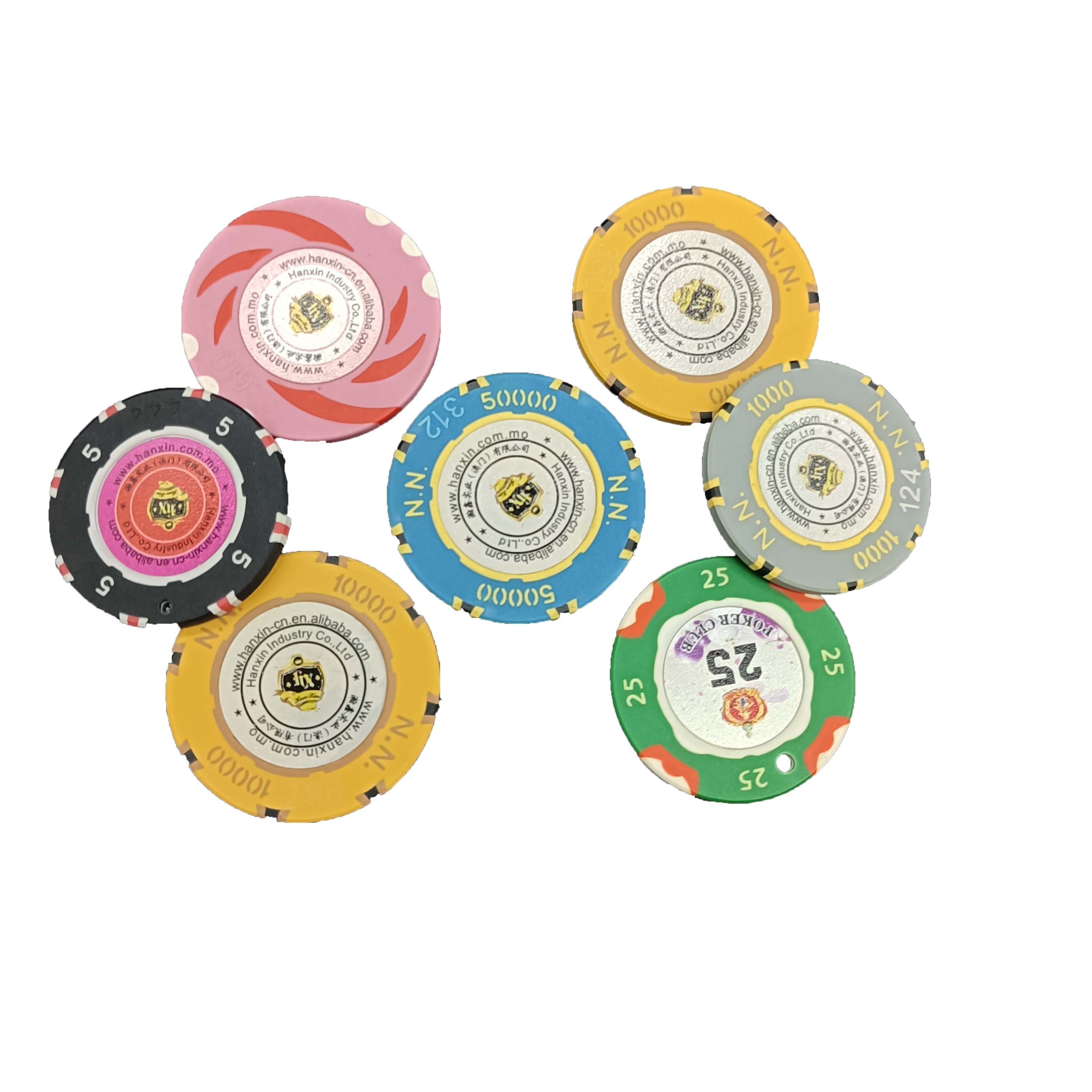 Customized  High Quality Ceramic Material Aria Casino Poker Chips with custom logo