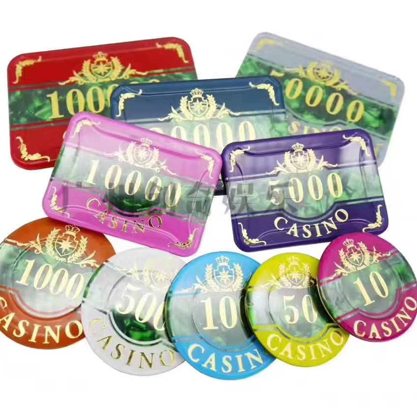 Custom Metal Single Printable Oversized European Canada Square Solid Colored Poker Chips