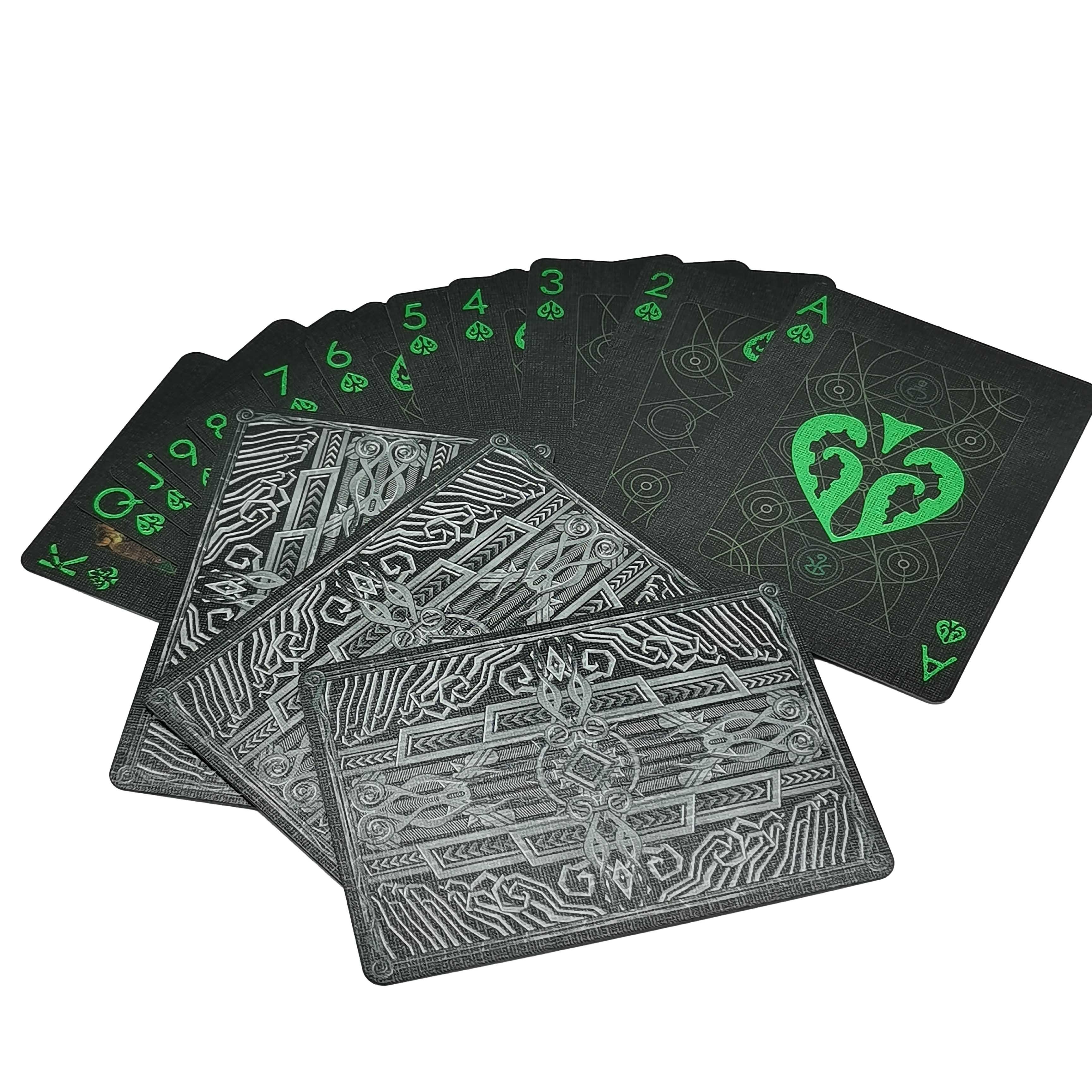 Best quality playing cards 310g black core paper Professional Casino Poker Playing Cards