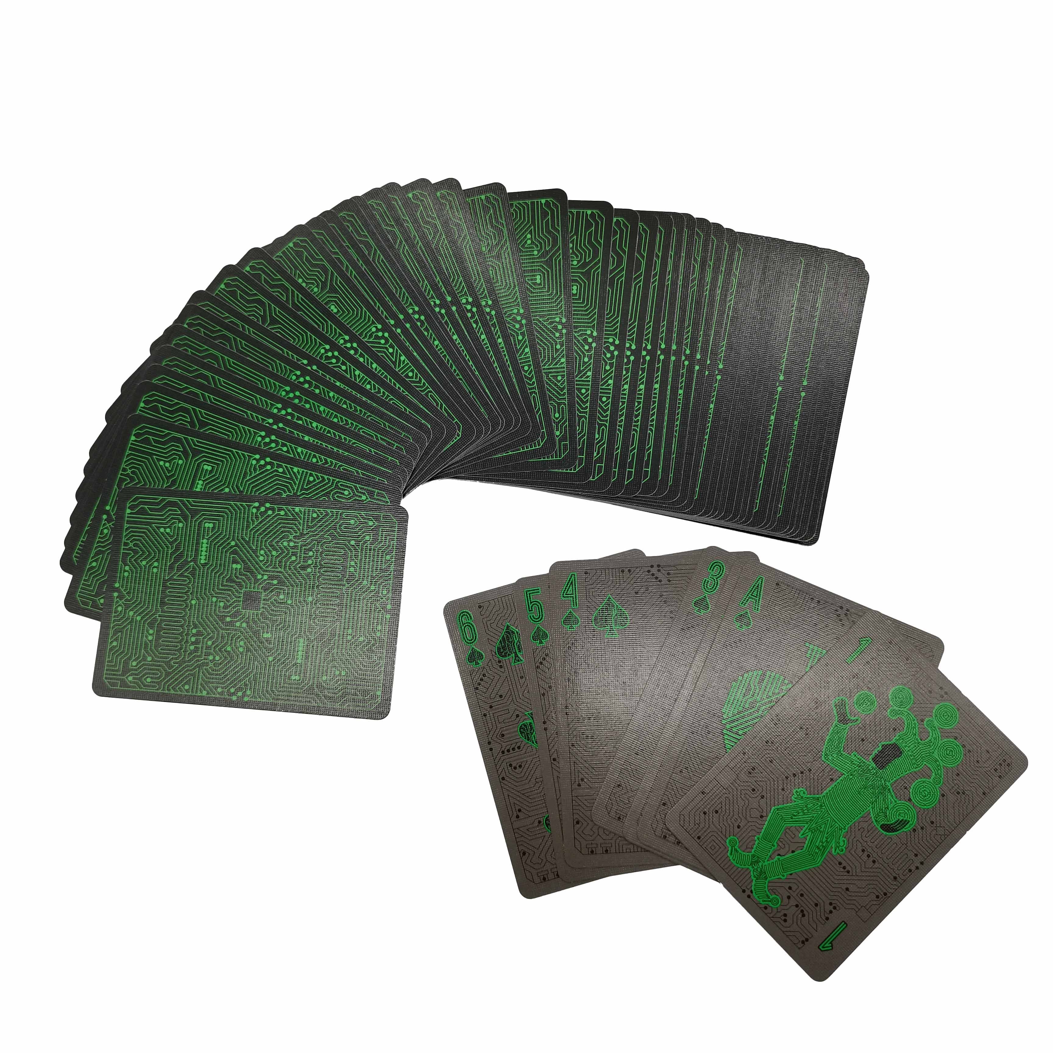 Best quality quiet antique playing cards custom printing front and back full color mahjong barcode poker playing cards