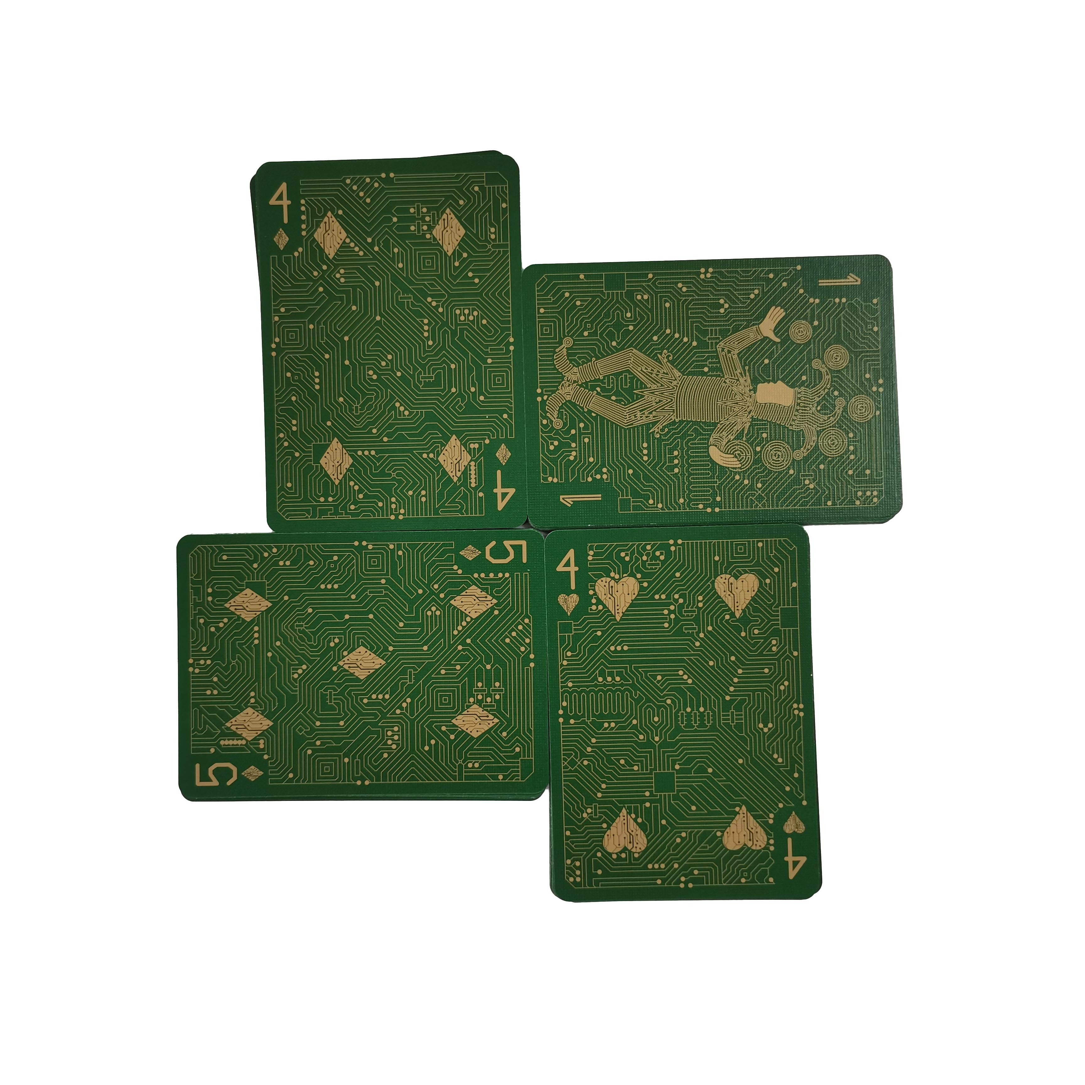 Best quality quiet antique playing cards custom printing front and back full color mahjong barcode poker playing cards