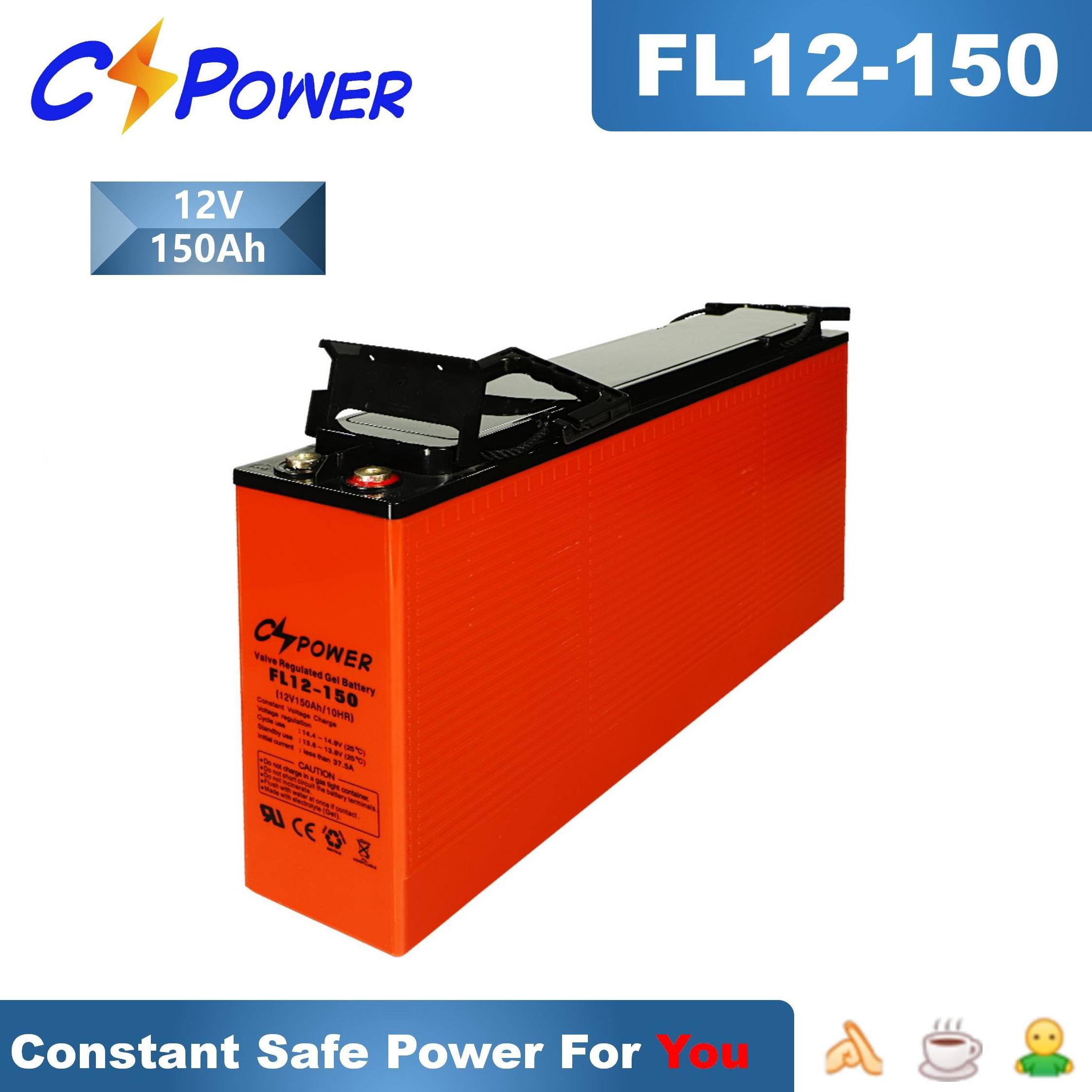 CSPower Long Size Front Terminal Battery Deep Cycle Gel Batteries 12V 100Ah FL12-100