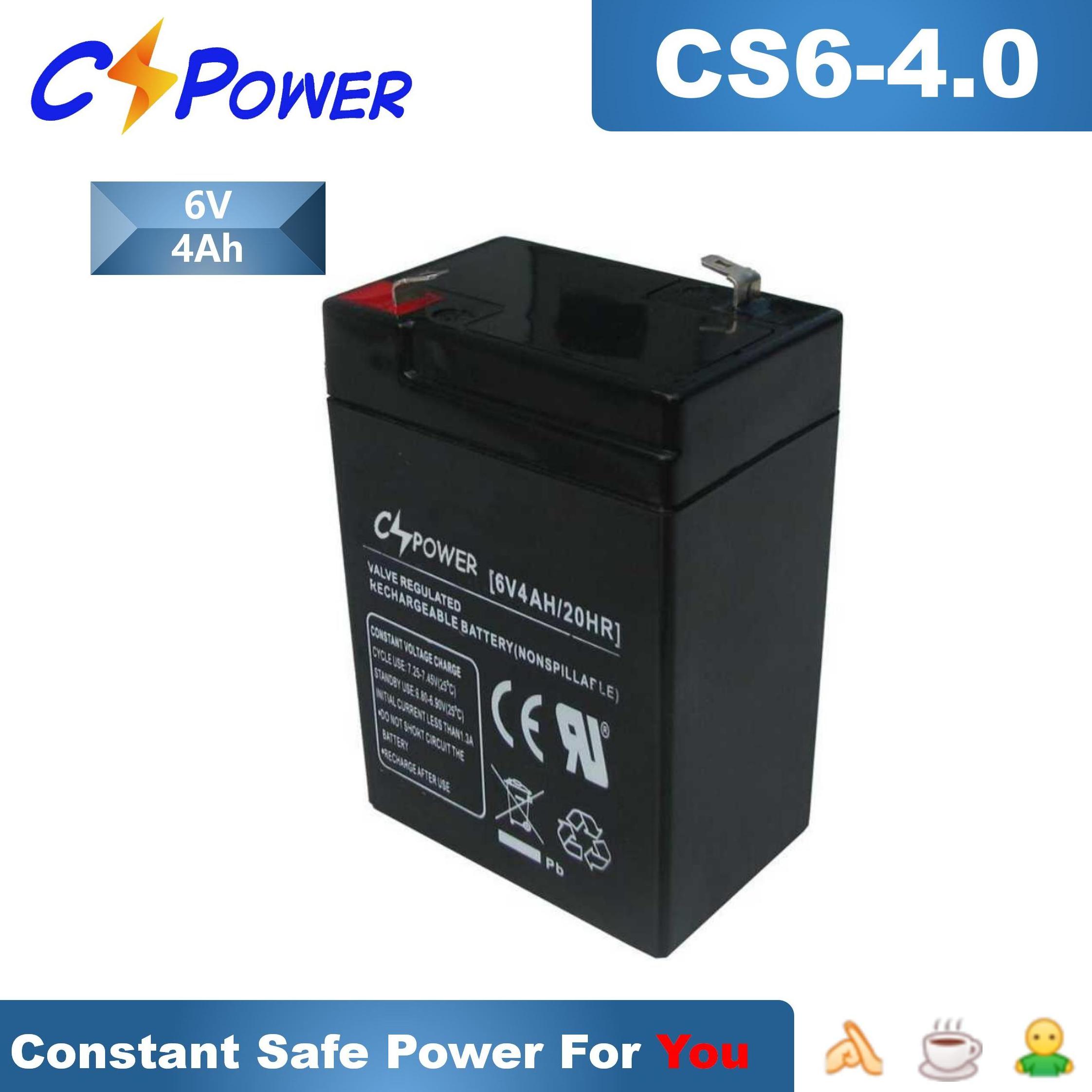 CSPower 6V 4ah Sealed VRLA AGM Lead Acid Battery for UPS CS6-4