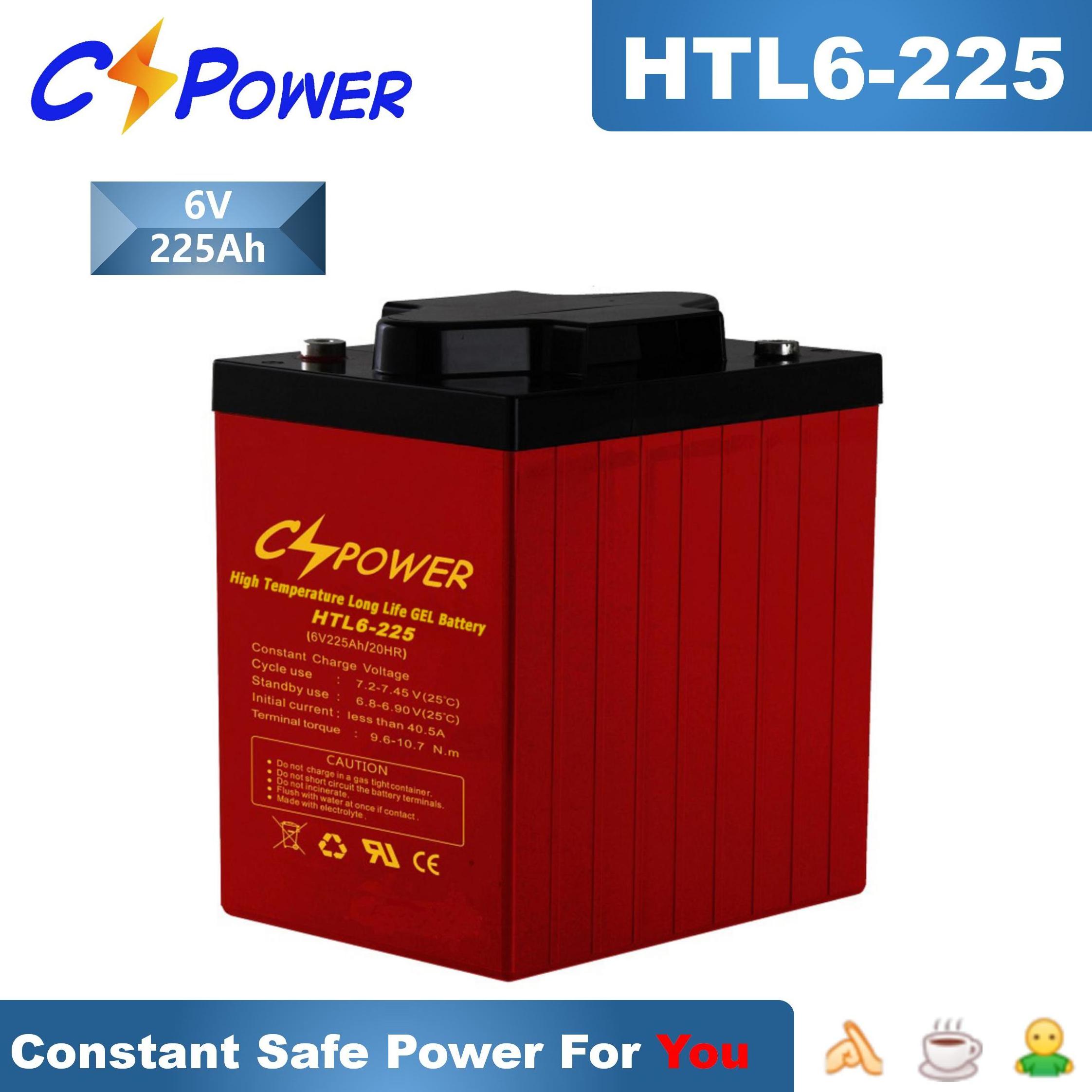 CSPower Rechargeable Bateria 6V 225ah Deep Cycle Gel Solar Battery HTL6-225