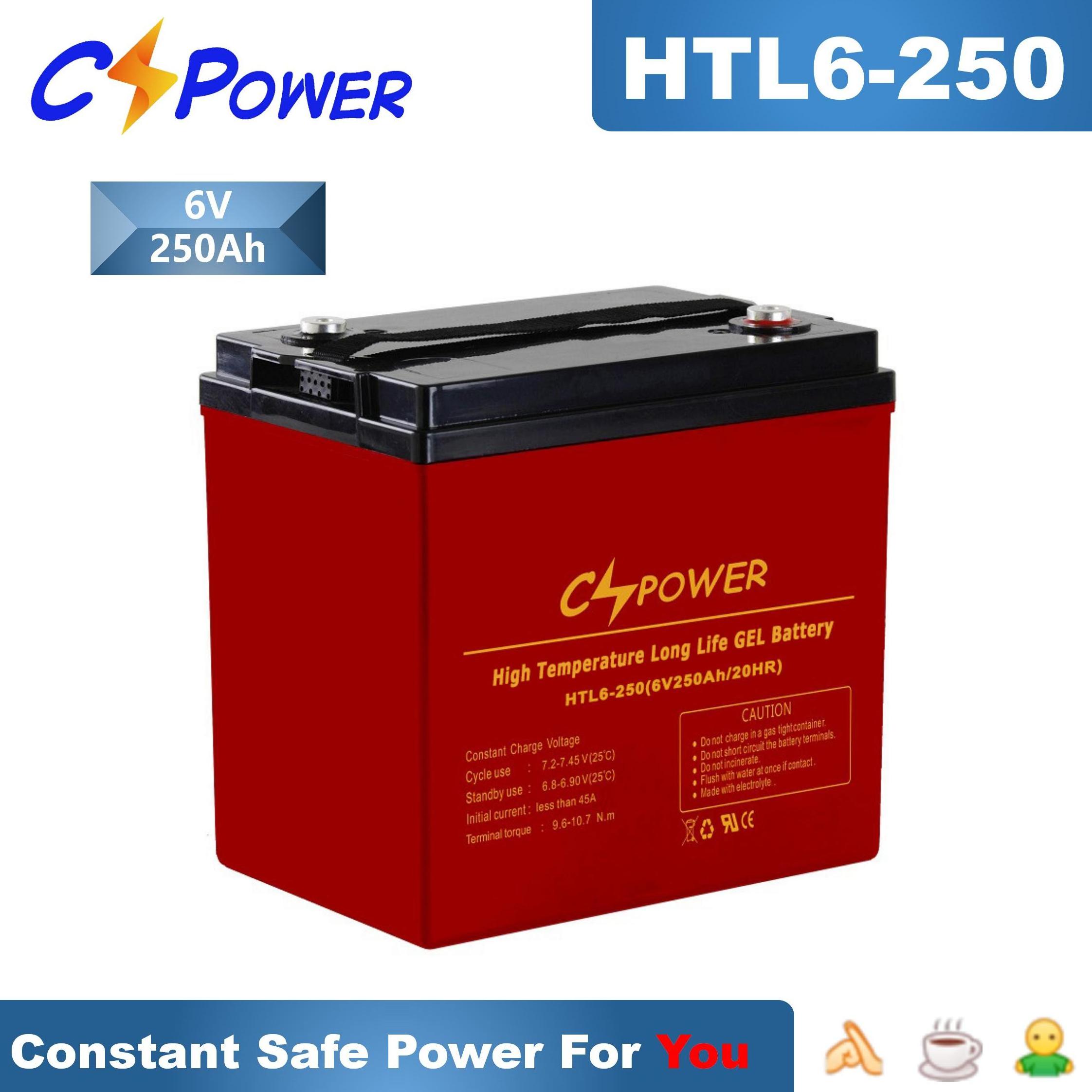 CSPower Rechargeable Bateria 6V 225ah Deep Cycle Gel Solar Battery HTL6-225