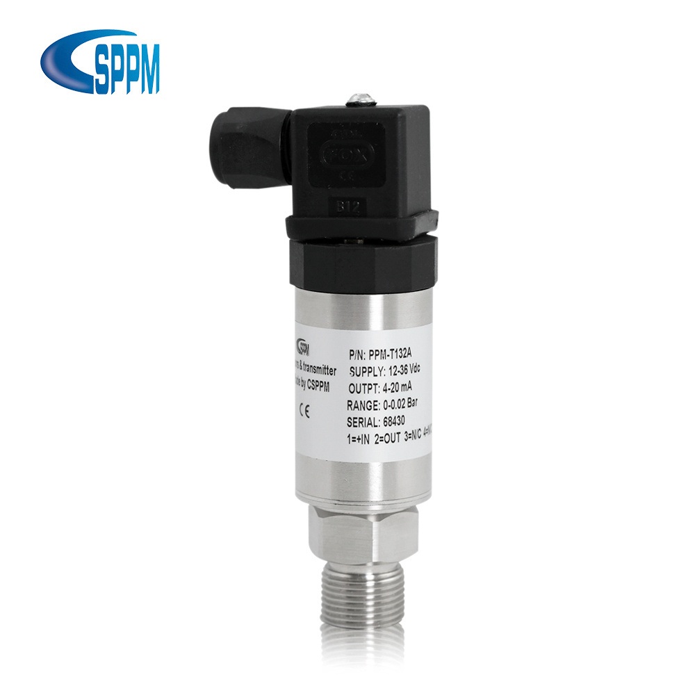 Industrial Digital Hydraulic Pressure Range 0-0.2Bar Air Pressure Sensor Transmitter Transducer