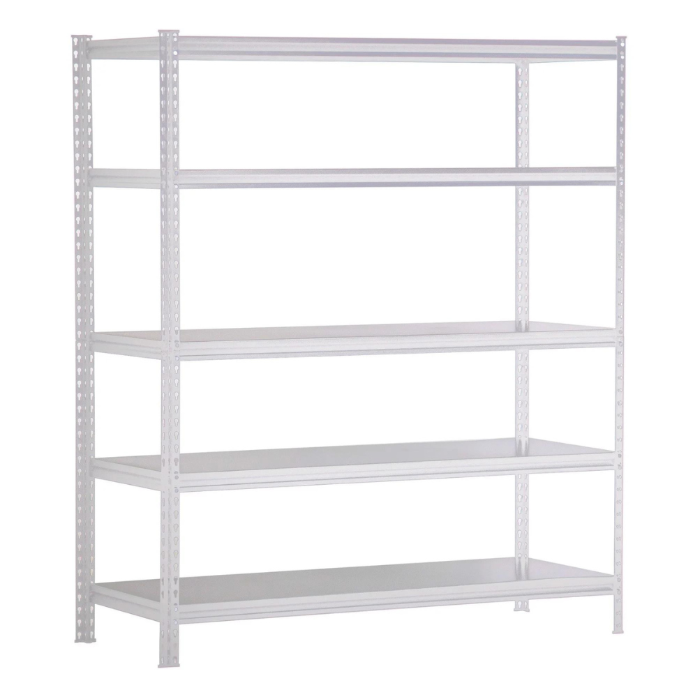 Boltless Shelving Racking Systems Industrial Warehouse Storage Rack Shelf Heavy Duty for Metal Original Black Cover White