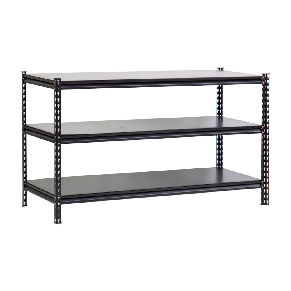 Boltless Shelving Racking Systems Industrial Warehouse Storage Rack Shelf Heavy Duty for Metal Original Black Cover White