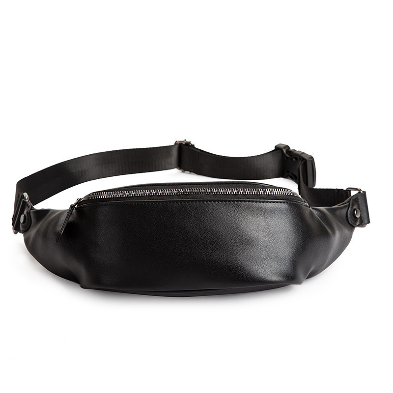 Unisex Custom PU Leather Fanny Pack Men's & Women's Fashion Zipper Closure Outdoor Sports Travel & Motorcycle Belt Bag Wholesale