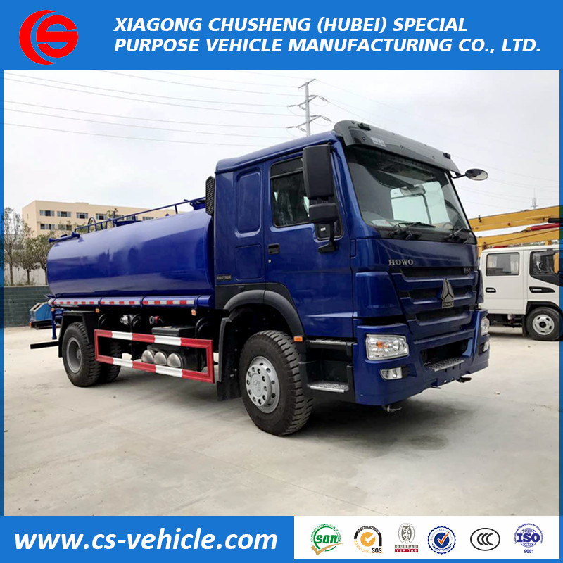 Sinotruk HOWO 4X2 266hp 15M3 water bowser 15000 liter water tank truck 15000L water tank