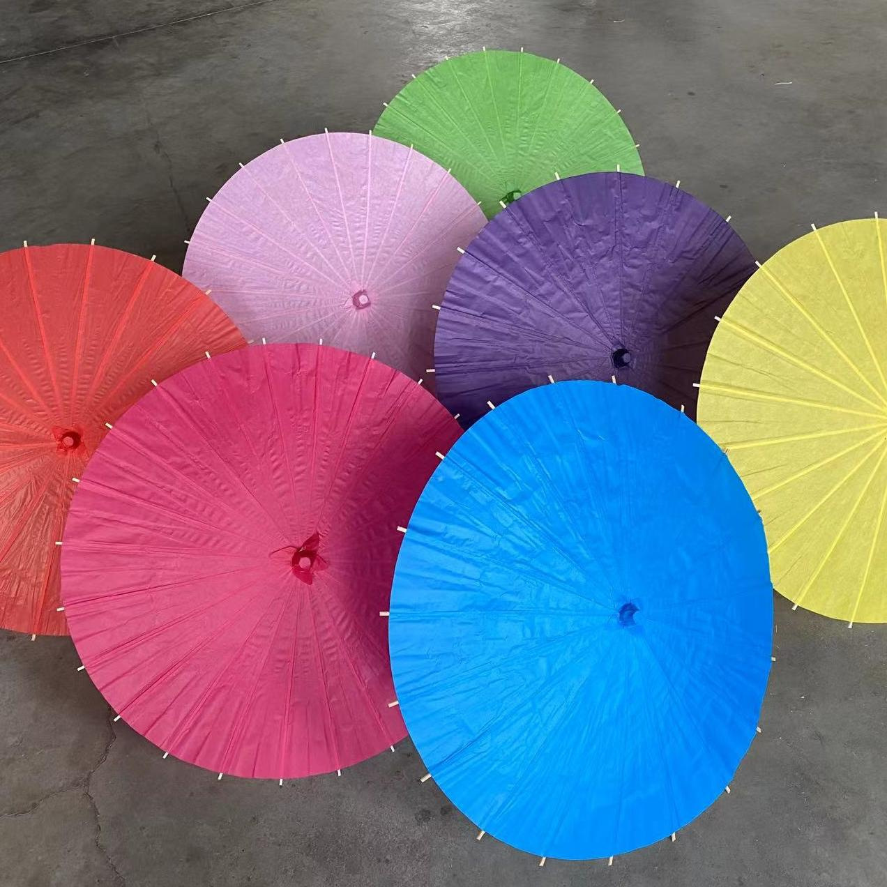 White Paper Umbrella Women Vintage Dance Prop Wedding Party Photography Prop Kids DIY Painting Supplies